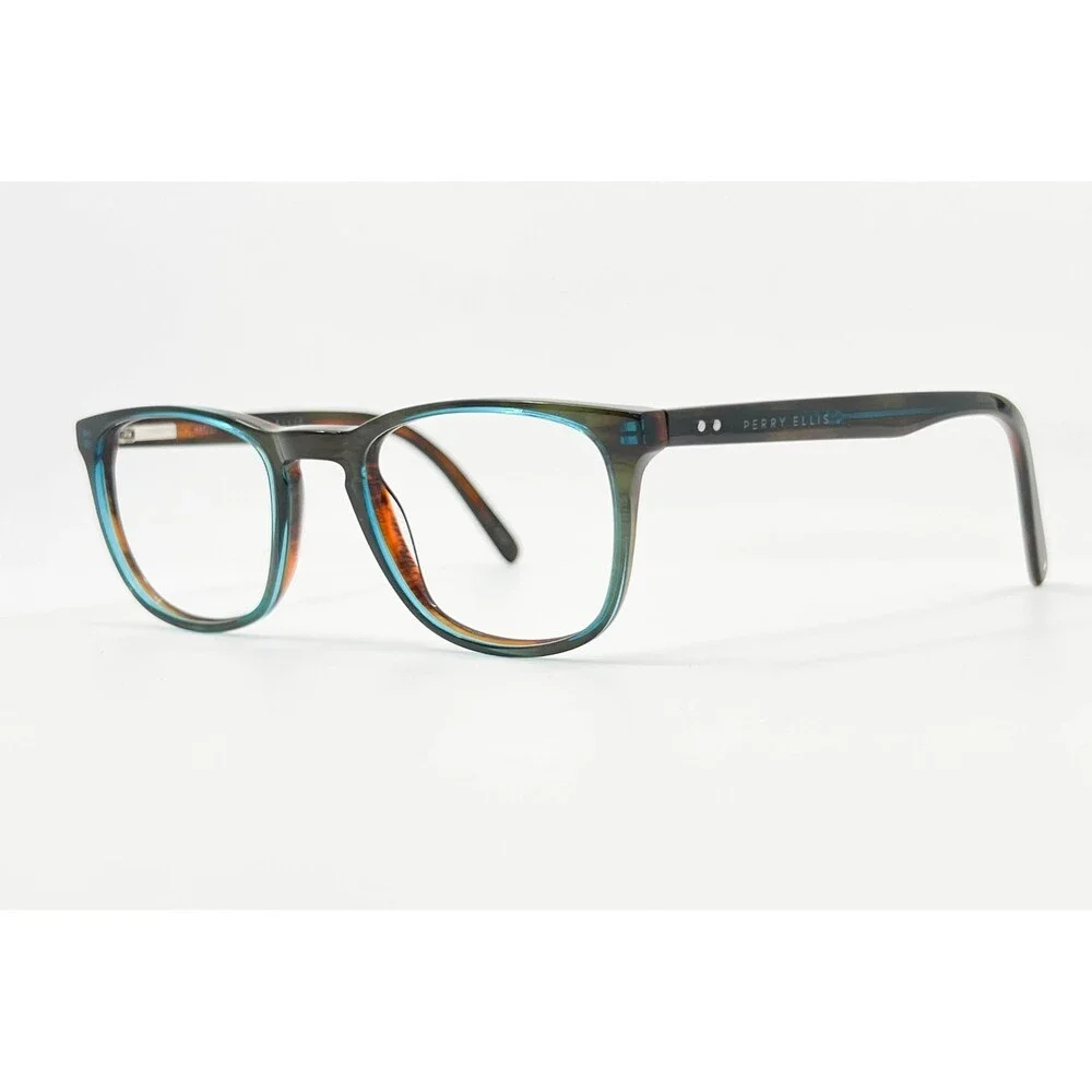 Perry Ellis Eyeglasses Mens Multicolor PE 372-3 Full Rim Square 48-20-140